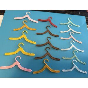 Vintage Barbie and Similar Fashion Doll Clothes Hangers Lot Of 16